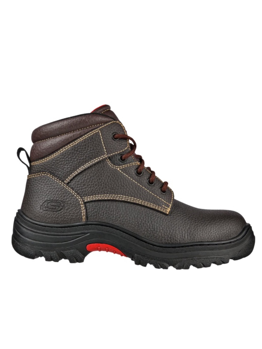 Skechers Burgin Tarlac Steel Toe Brown Lace-Up Safety Boot Leather 9.5